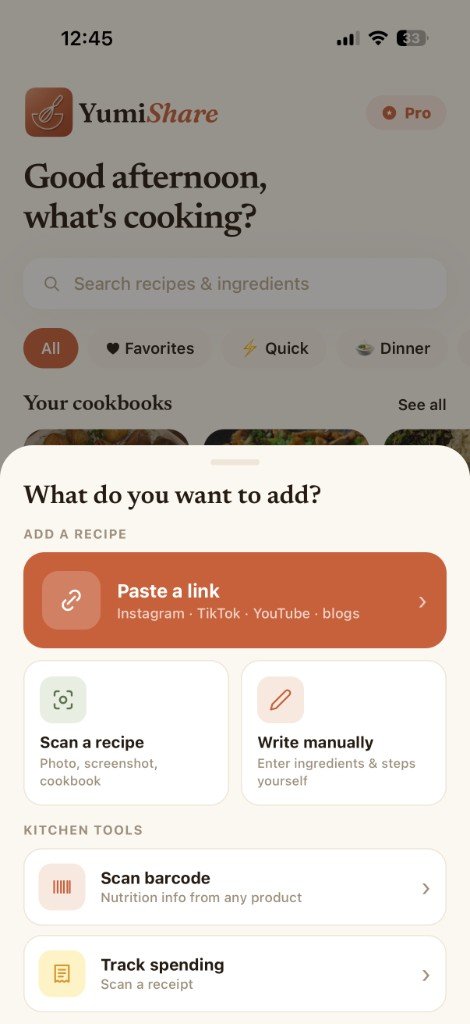 Import recipes
