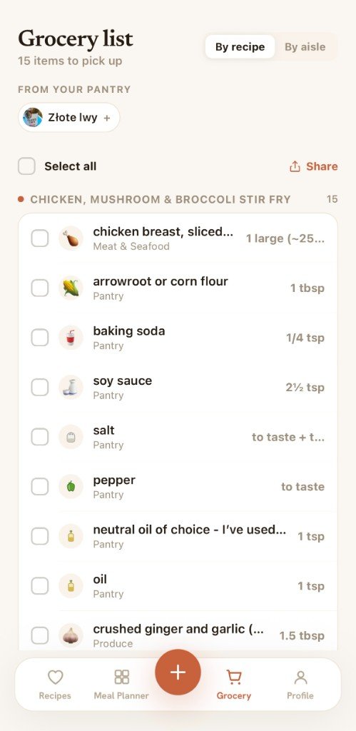 Lists & pantry